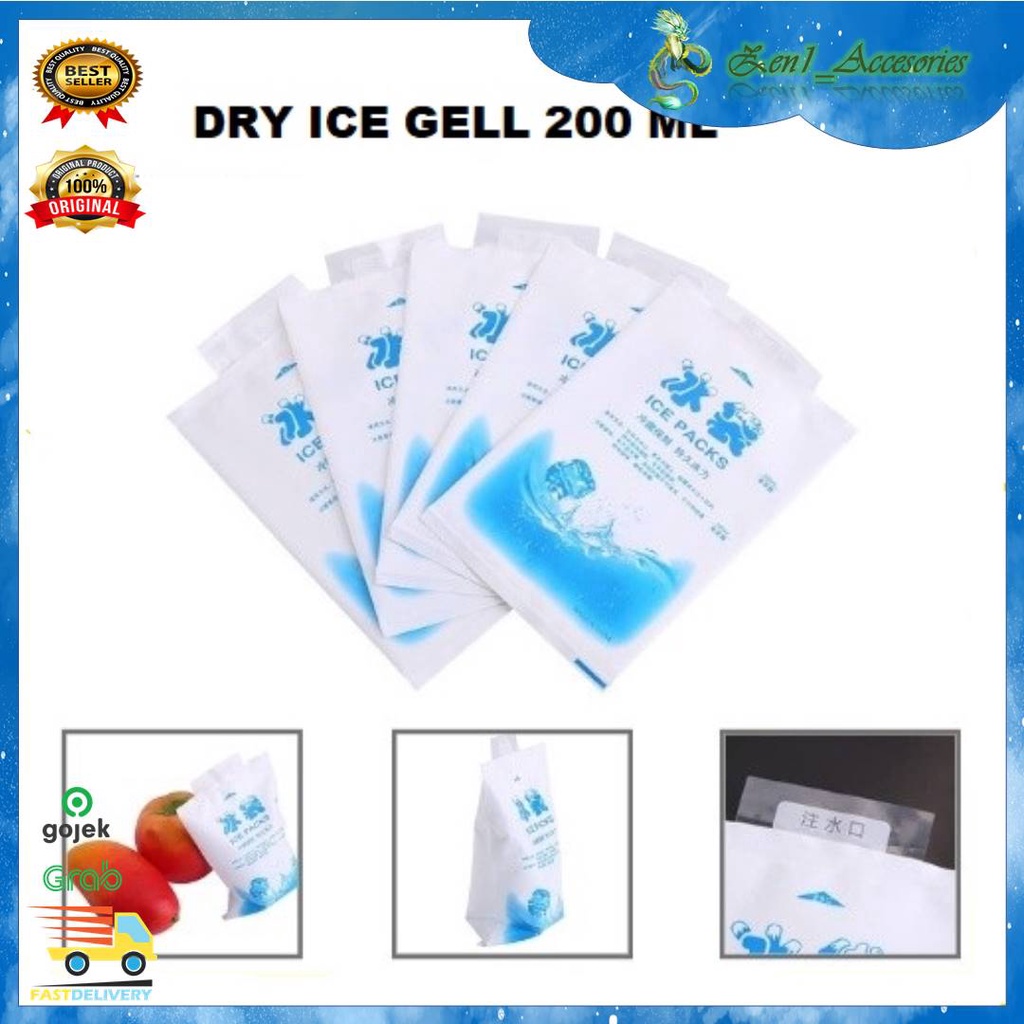 {ZEN1} DRY ICE GEL PACK 200ML / BLUE COOL JELLY COOLER BAG KANTONG BIANG AIR ES BATU PENDINGIN BUAH 