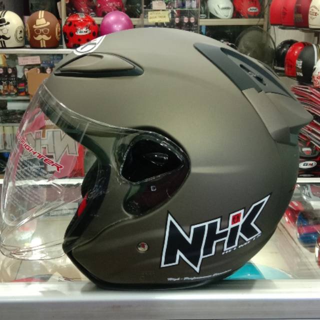 HELM NHK R6 SOLID STAR GREY DOF.