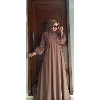 gamis pesta elegan ceruty armani jumbo syari