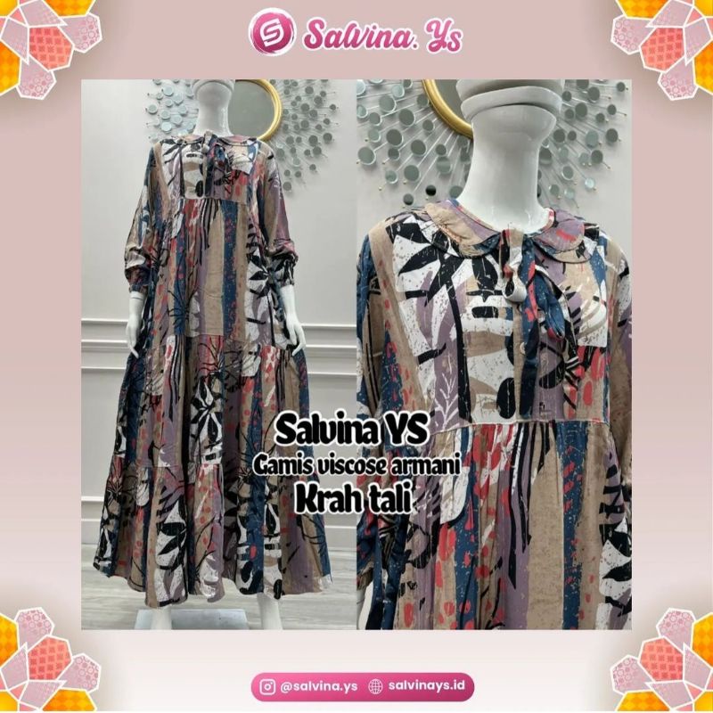 GAMIS SALVINA YS ORIGINAL/GAMIS SALVINA VISCOSE ARMANY MOTIF/GAMIS SALVINA KERAH TALI PITA/AHMED STO
