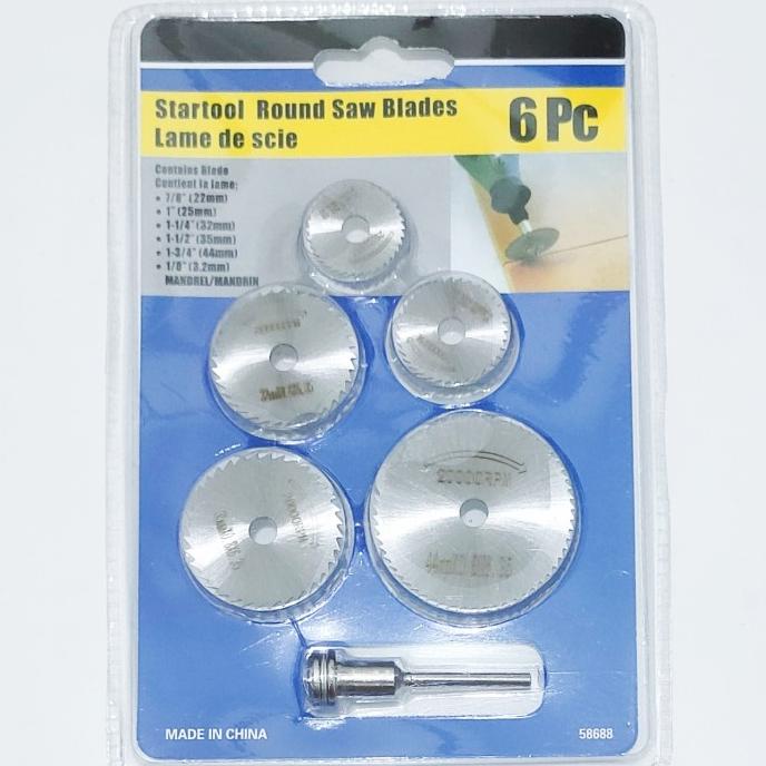 5 Pcs Mata Bor Hss Gergaji Potong Saw Mandrel Cutting Disc Pemotong