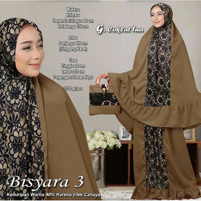 MUKENA BISYARA 3 COKLAT TUA
