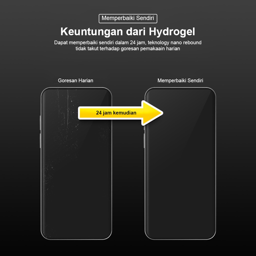 HYDROGEL SCREEN PROTECTOR ANTI GORES NOT TEMPERED GLASS FULL COVER ALL TYPE INFINIX IPHONE OPPO POCO REALME SAMSUNG VIVO XIAOMI LENGKAP