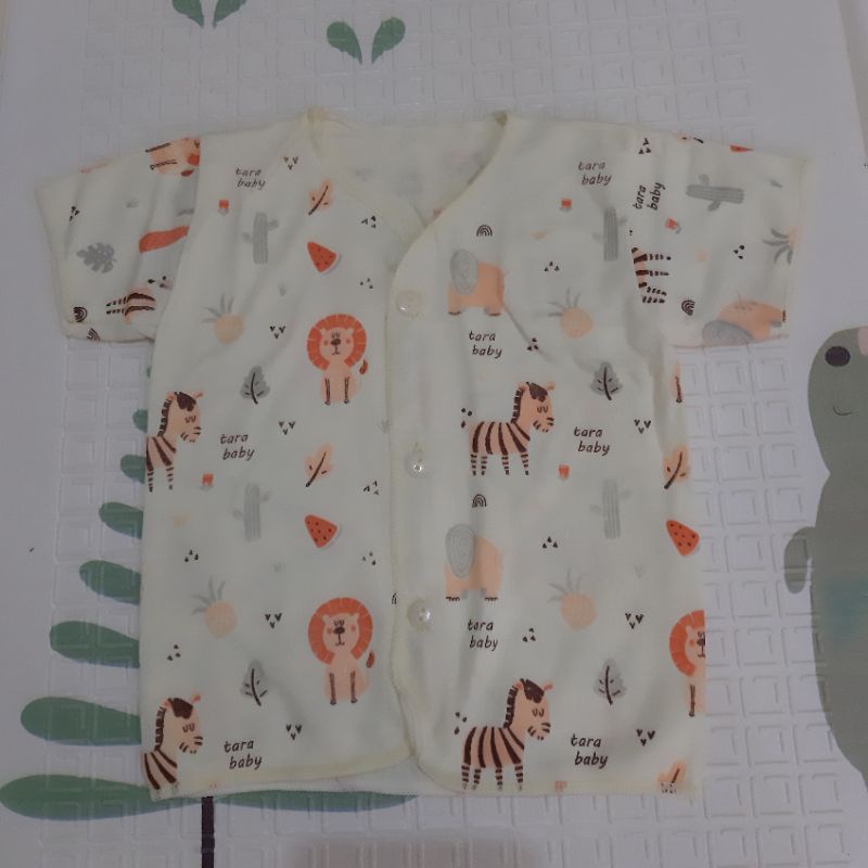 3 pcs Baju bayi  Polos tangan pendek Merk TARA (0-3BULAN)