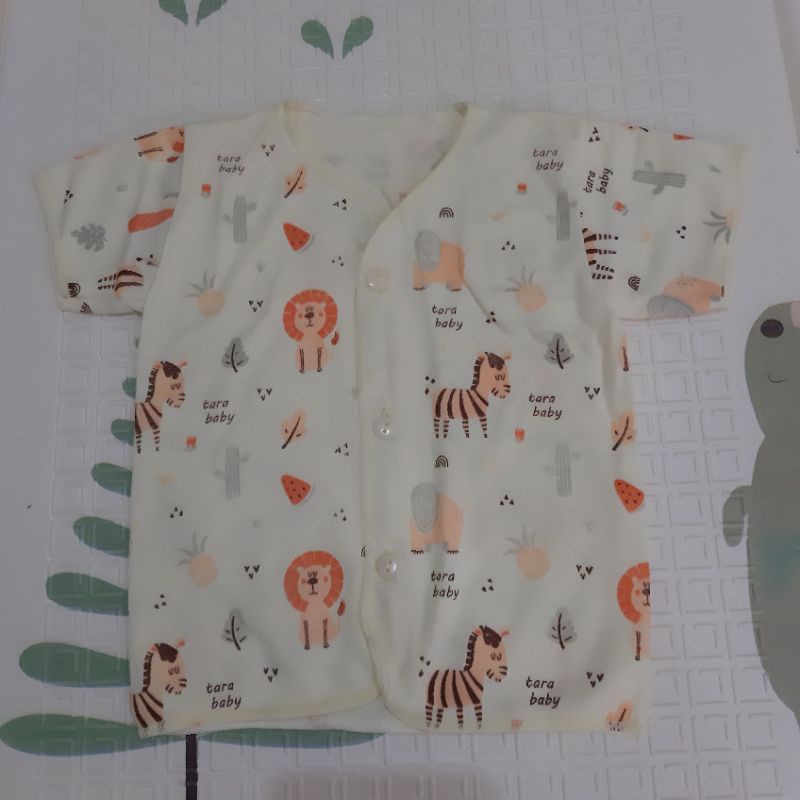 3 pcs Baju bayi  tangan pendek Merk TARA (0-3BULAN)