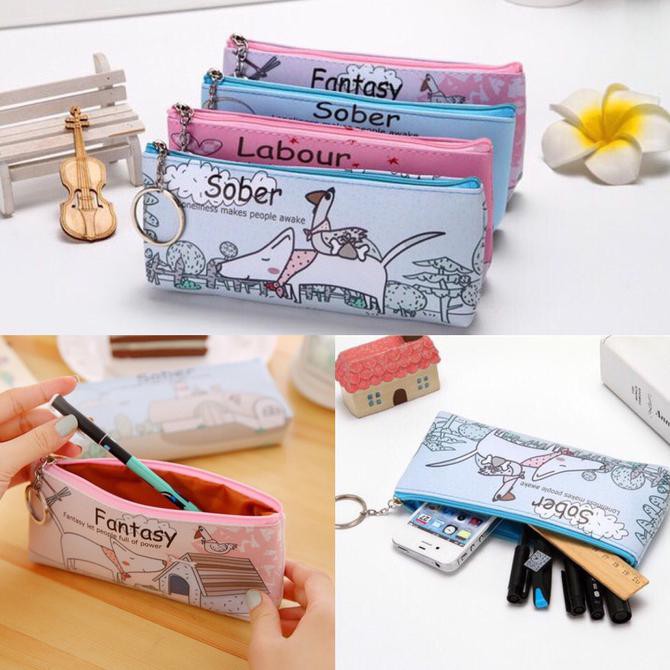 

Cute Cartoon Puppy Pencil Case, Pencil Bag with Zipper, Pencil Pouch LABOUR