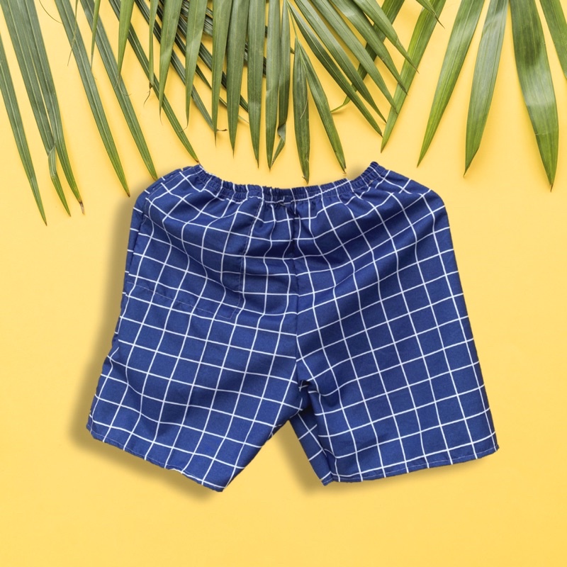 ECER HARGA GROSIR TERMURAH DI SHOPEE CELANA BOXER CELANA PENDEK  PRIA WANITA CELANA KOLOR CELANA KOTAK CEALANA MOTIF-Royal