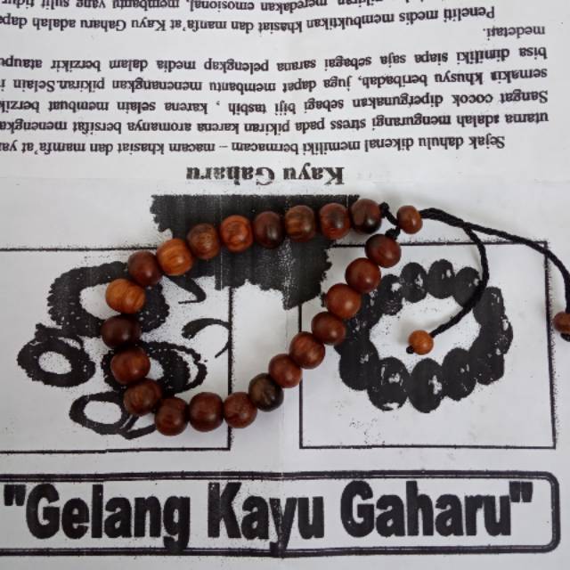 Gelang asli kayu gaharu kalimantan wangi