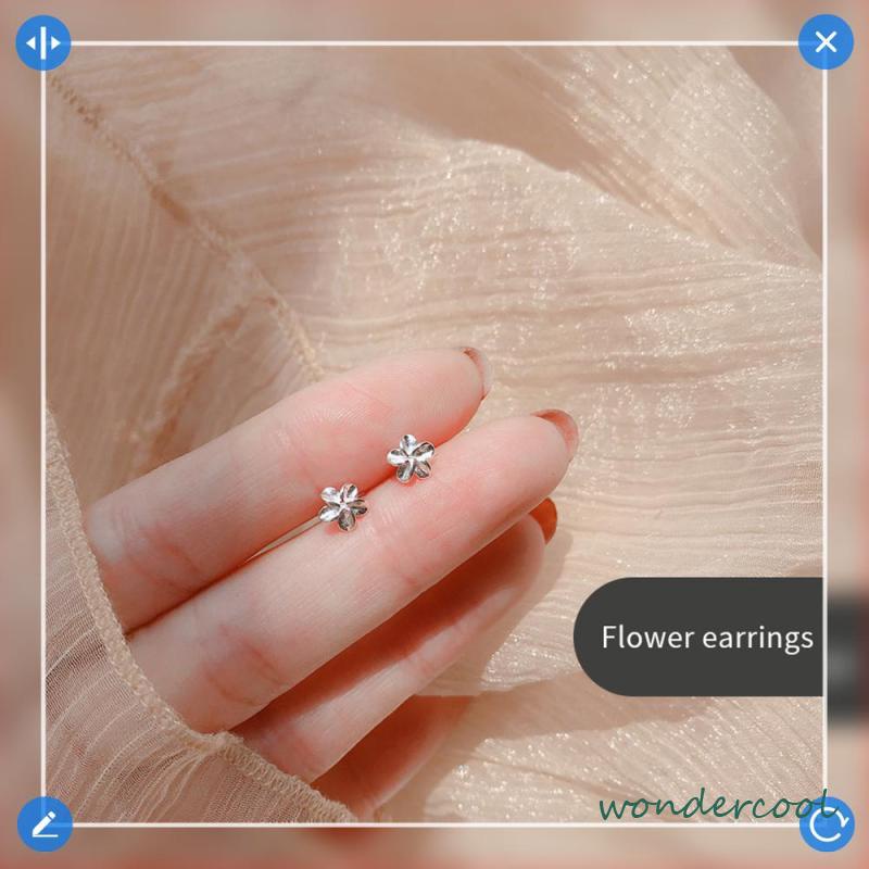 18K Emas anting korea Anting Tusuk untuk Wanita Aksesoris Fashion-Won