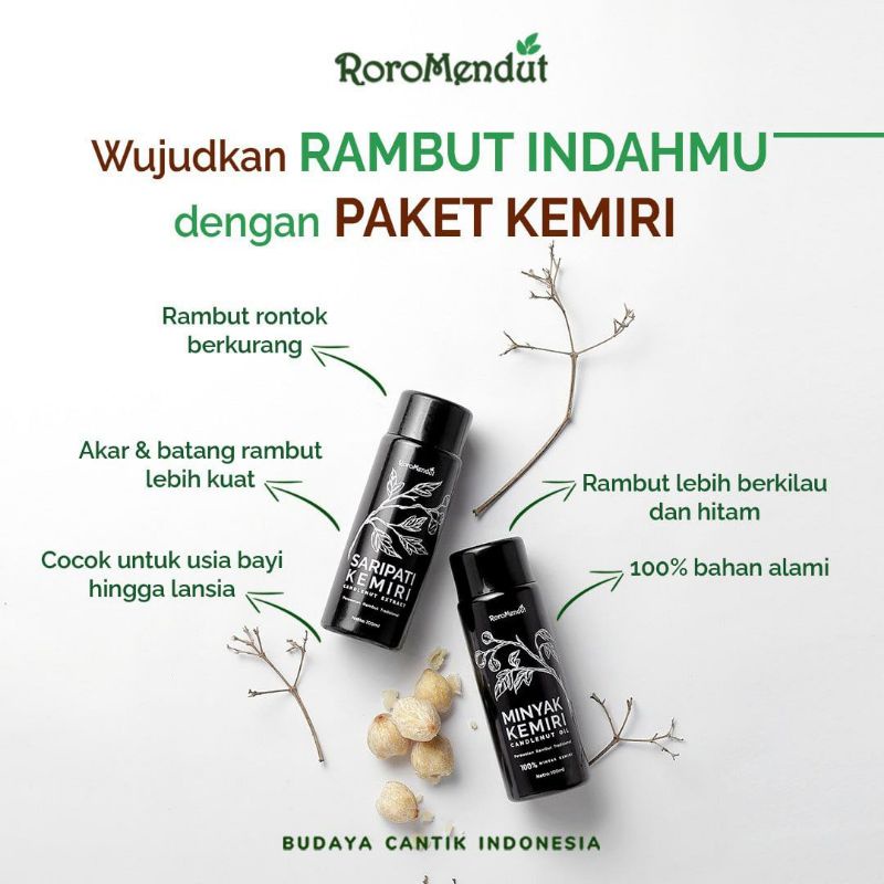 Minyak Kemiri & Saripati Kemiri Roro Mendut - 100% ORIGINAL