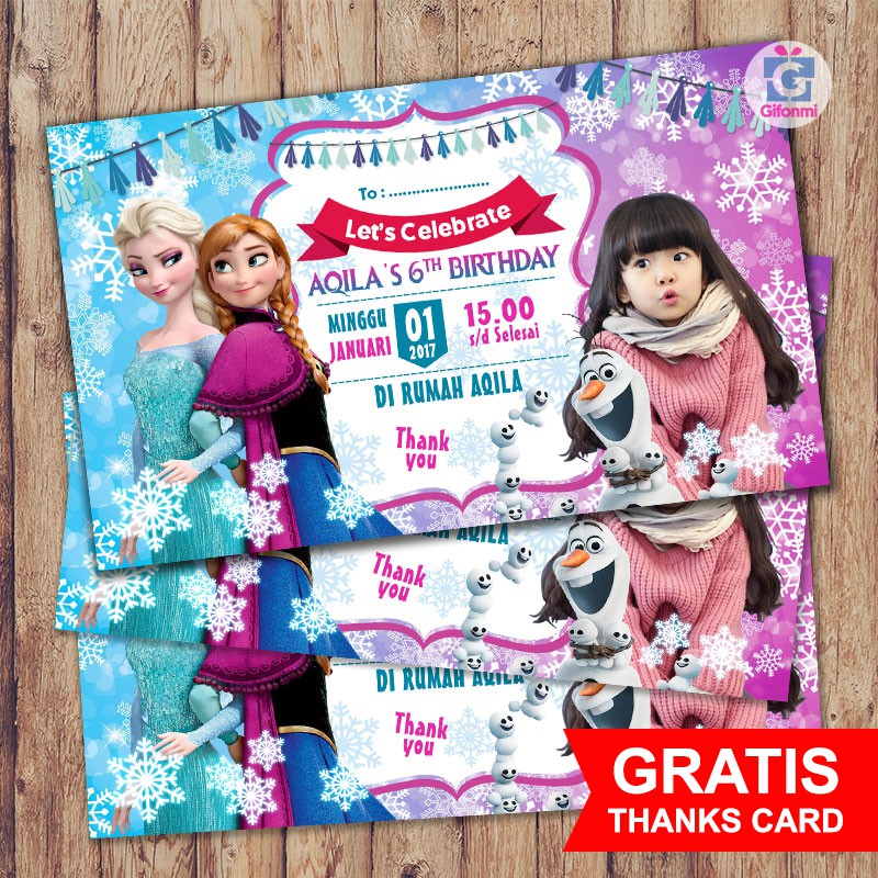 990+ Contoh Undangan Ulang Tahun Anak Frozen Gratis