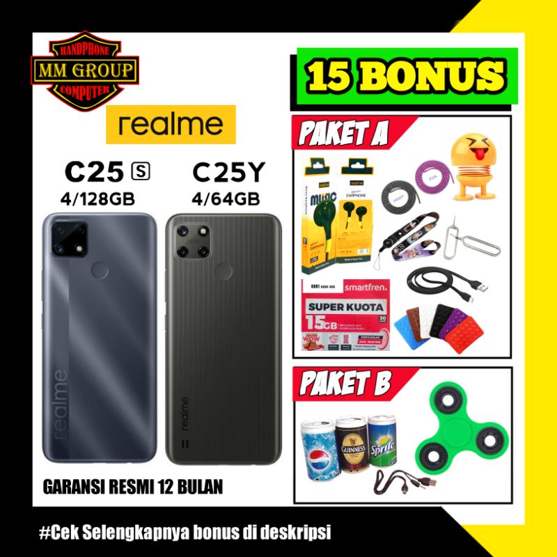 REALME C25 S 4/128GB & C25 Y RAM 4/64 GARANSI RESMI