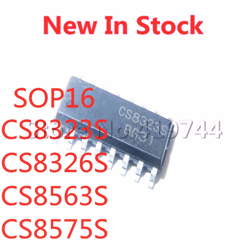 5pcs / LOT Sparepart Komponen Elektronik Chip IC Audio xqx ^ CS8323S CS8326S CS8563S CS8575S SMD SOP16