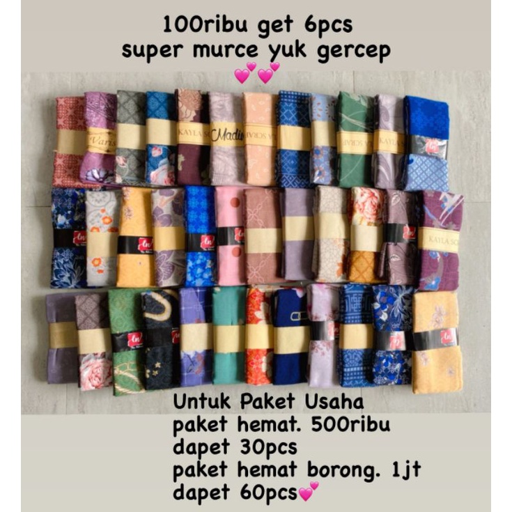 SALE RANDOM !! segiempat Voal Motif  (Get 7pcs) RANDOM