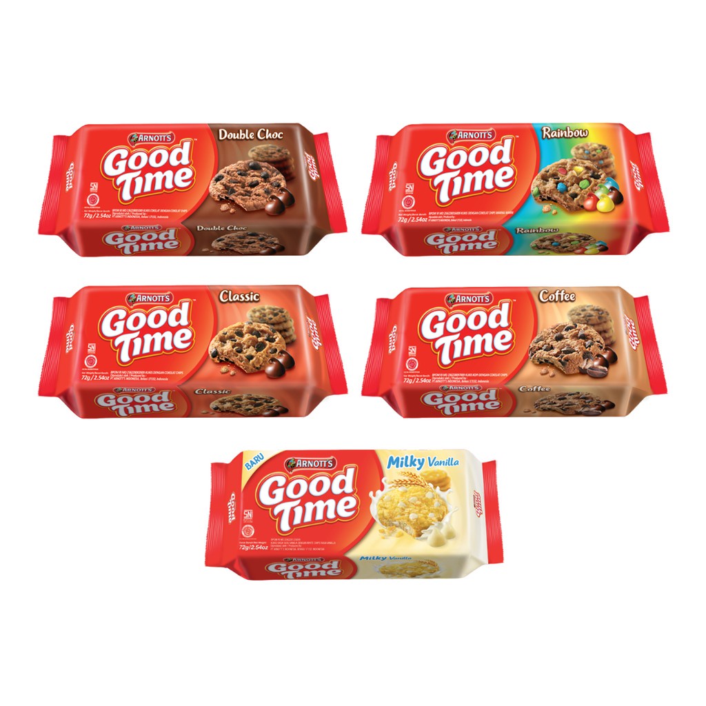 Good Time Cookies (Double Choco, Rainbow, Coffee) 72gr