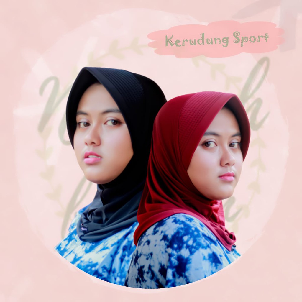 HIJAB SPORT |  JILBAB OLAHRAGA | KERUDUNG OLAHRAGA | HIJAB VOLI | BERGO POLOS BY AZZURASCARF
