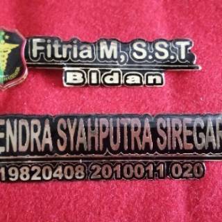 TERMURAH NAMA DADA/NAMETAG/PAPAN NAMA,NAMA DADA BIDAN