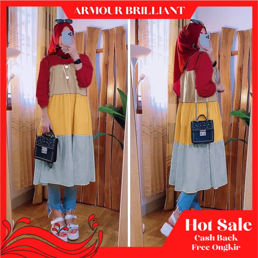 QUINNYSHOP-COD-ATASAN WANITA MUSLIM-BAJU TUNIK WANITA JUMBO TERBARU-TUNIK JUMBO MURAH-TUNIK LEBARAN