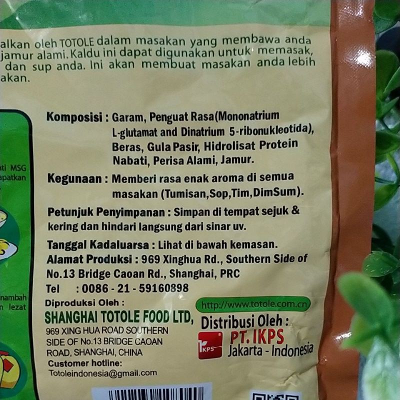 Totole Kaldu Jamur penyedap rasa vegan pengganti MSG lain MPASI diet 80gr 80 gr 200gr 400gr