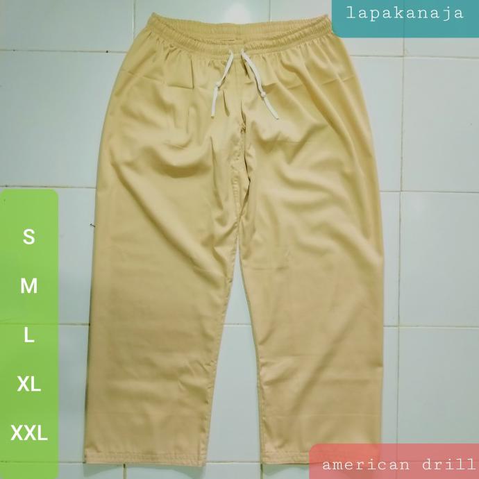 Star Seller Celana Pangsi / Silat / Sirwal / Seragam Silat Hitam Polos - Krem, M