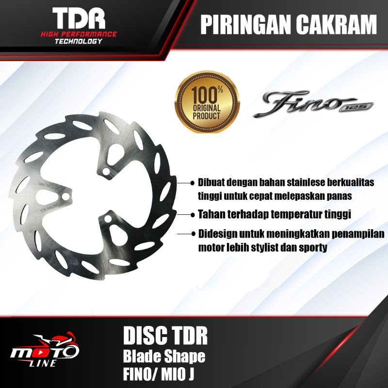 piringan cakram tdr fino/mio j blade shape