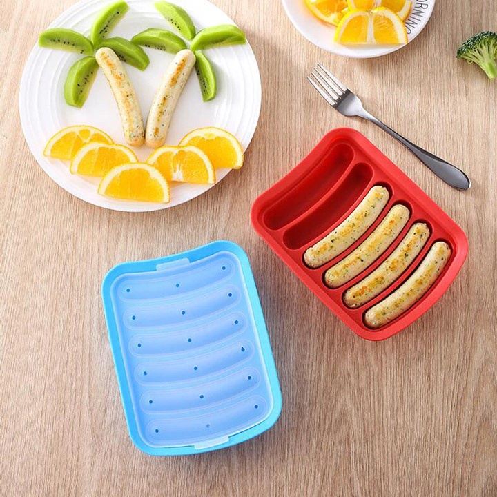 Cetakan Sosis Kue Telur Puding Es Silikon DIY Sausage Silicone Mold