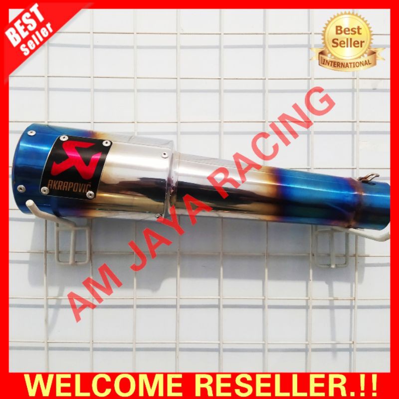 slincer Akrapovic gp glass knalpot Akrapovic racing akrapovic gp biru Slincer pedrosa ecer grosir