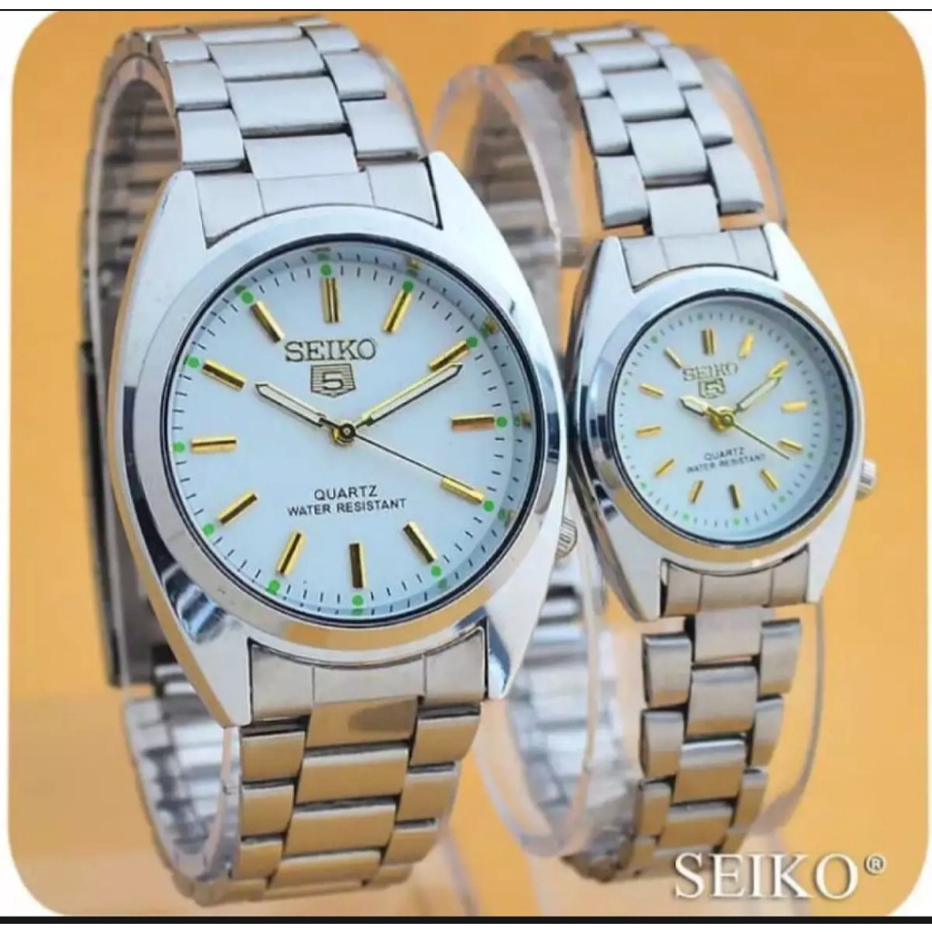 Jam Tangan Couple/Pria/Wanita fashion korea Seiko Polos Tebal - Jam Tangan Pria