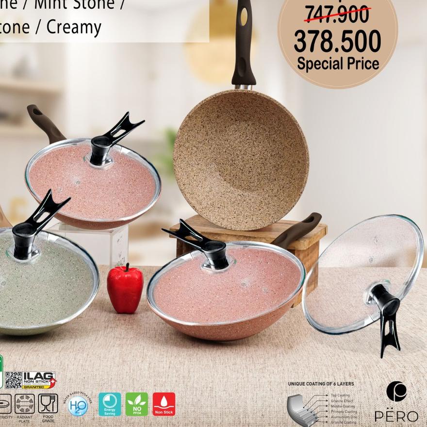 Terbaru[LR 013]PERO WOK PAN 28CM + STANDING LID