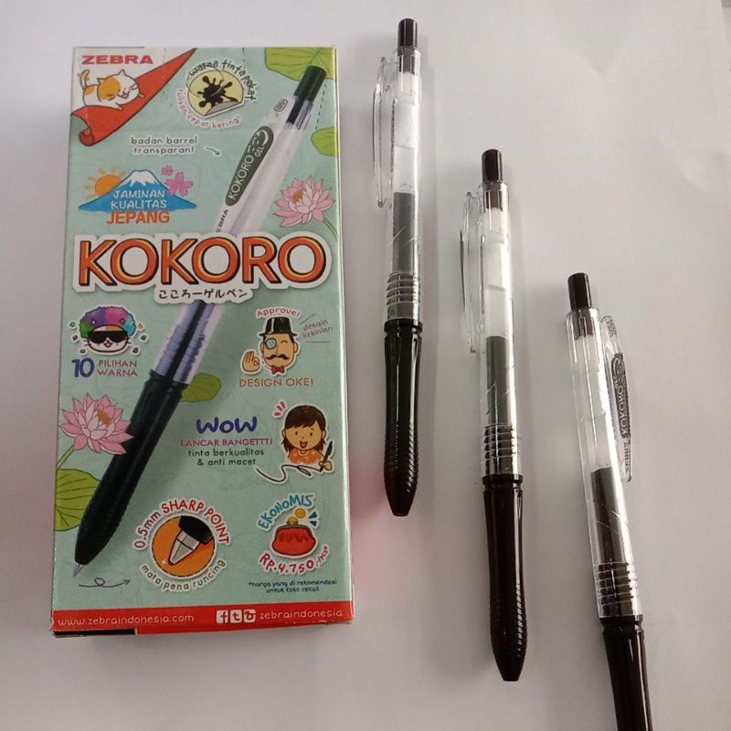 

bolpoin kokoro isi 12 pc black