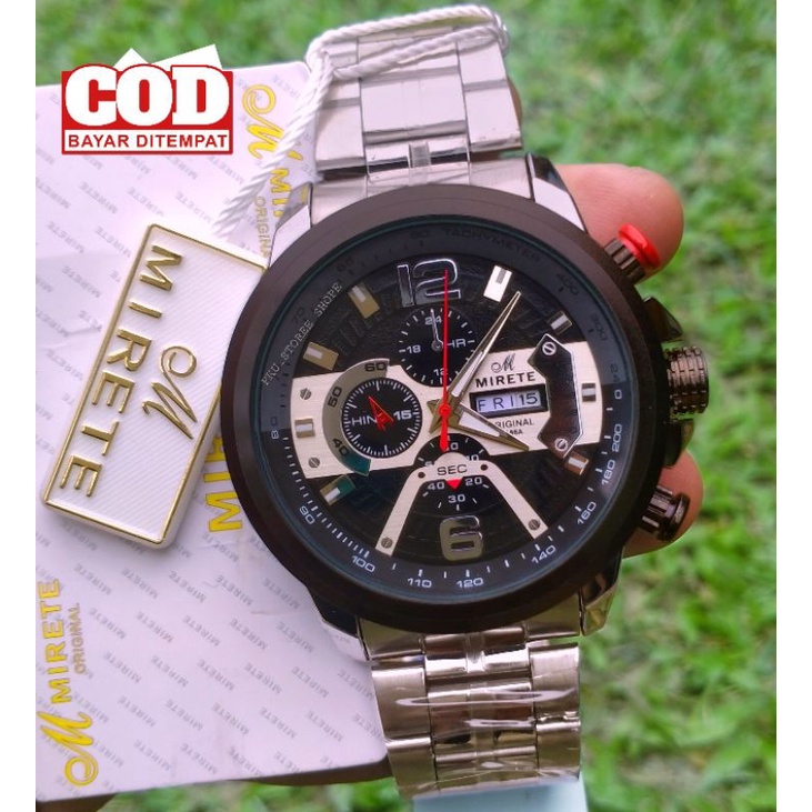 JAM MIRETE ORIGINAL JAM PRIA ANALOG TAHAN AIR FREE  BATRAI_JAM TANGAN COWOK RANTAI STAINLIS STEL JAM TANGAN PRIA WATER RESISITANT, JAM TANGAN IMPORT PRIA MODEL TERBARU_JAM TANGAN PRIA TERLARIS TAHAN AIR