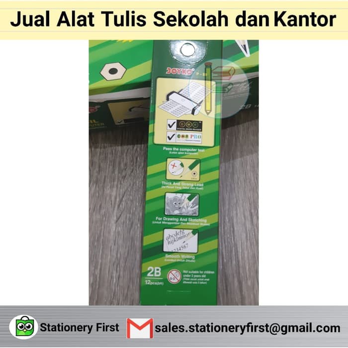 

OPEN SALE PENSIL 2B JOYKO P-88 HIJAU