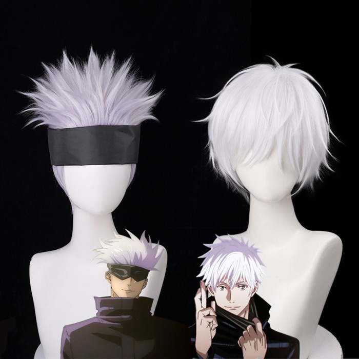 Wig Cosplay Anime Jujutsu Kaisen Cosplay Gojo Satoru Hair