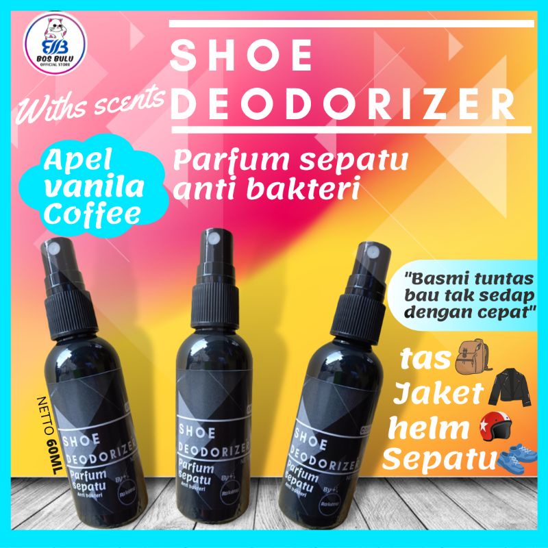 shoe deodorizer parfum pewangi penghilang bau sepatu kaki helm jaket 60ml