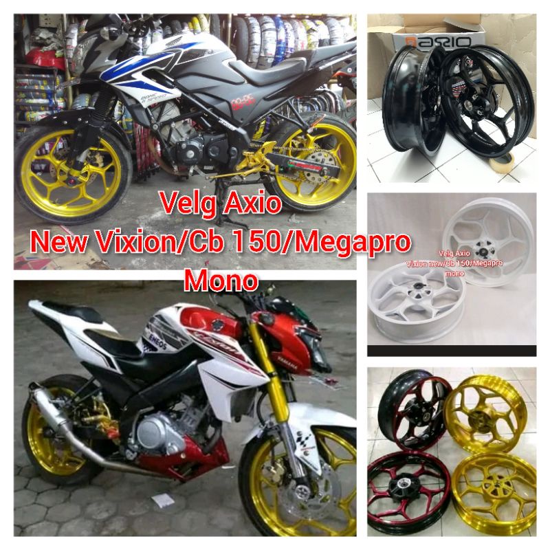 Velg Axio New Vixion R old Cb 150 Megapro Mono Verza Lebar 3.0 4.5 inchi Roda Pelek Velk Mega pro Ne