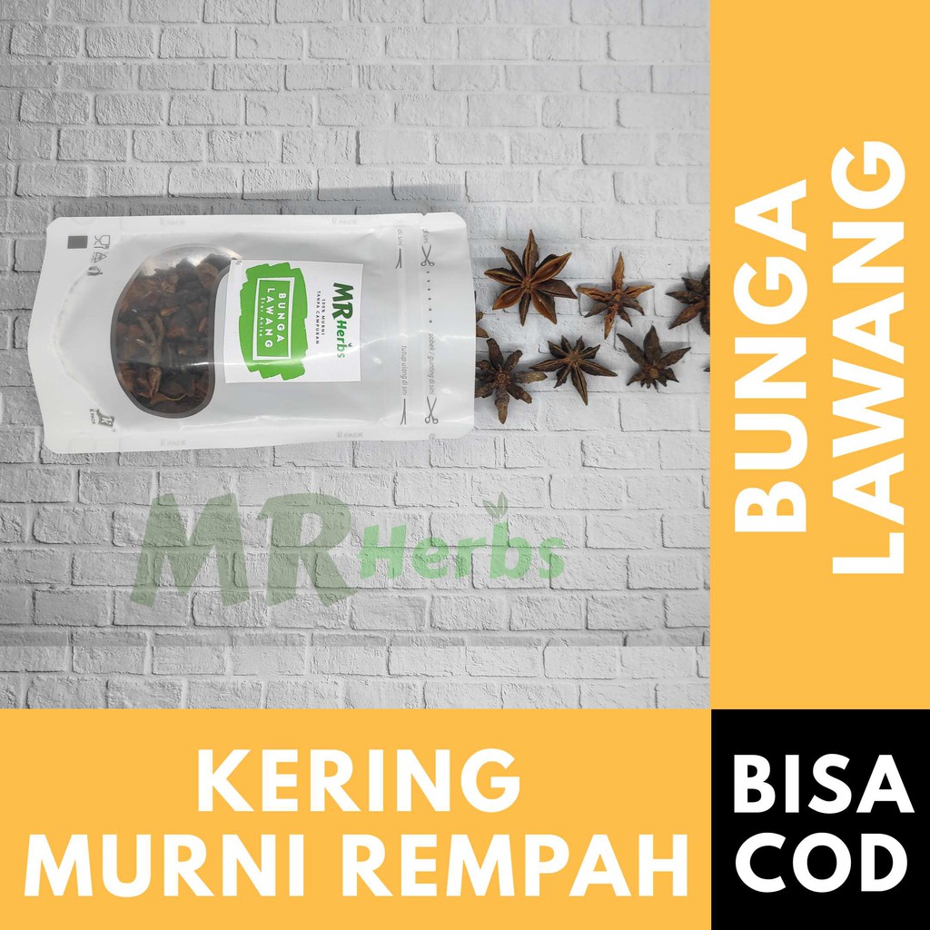 

Bunga Lawang / Bunga Lawang Kering / Asli Star Anise / Pekak Murni Grade A Isi 18gr By Mr Herbs