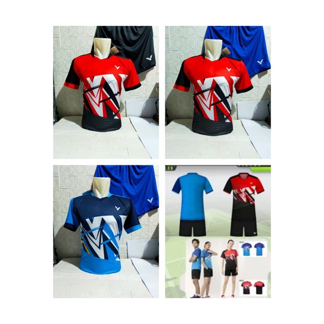 BAJU SETELAN BADMINTON DEWASA VIKTOR V138/JERSEY BULUTANGKIS