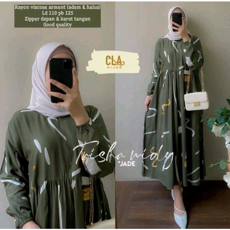 TUNIK|0SANSO - SIERA- MOA - ROSIE - BINE - SINMI - GARIN - ISABEL MIDI DRESS KATUN RAYON JUMBO LD 11