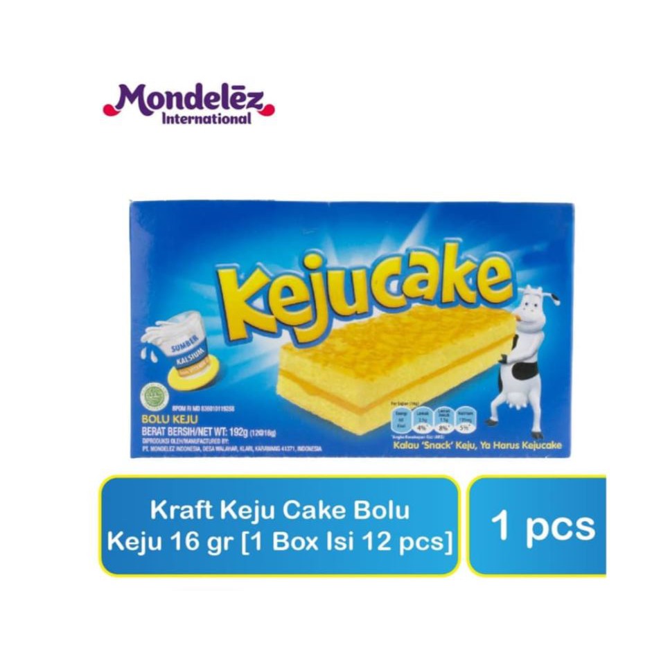 

Keju Cake Mondelez / Bolu Keju Cake Kemasan Box (12 x 16 gram)