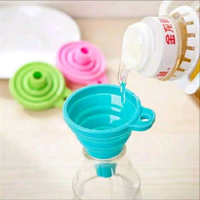 corong minyak silicone corong minyak lipat corong air flexible