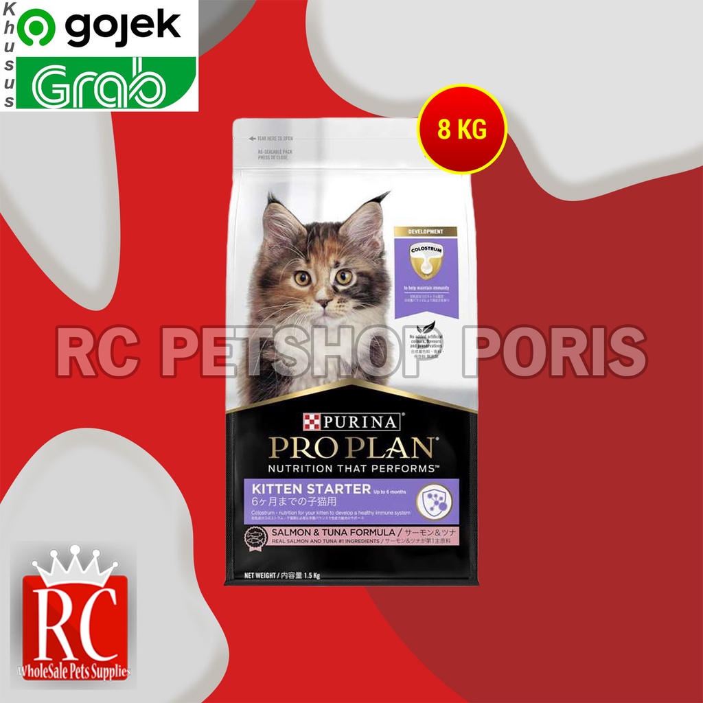 [GOSEND] ProPlan Makanan Anak Kucing Pro Plan Kitten Starter Salmon &amp; Tuna 8 KG