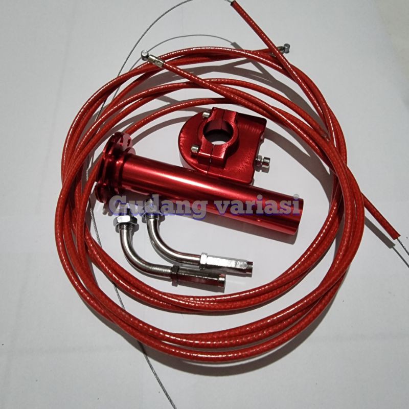 PAKET GAS SPONTAN 2 KABEL 190 CM CNC PLUS KABEL GAS DAN L GAS FULL SET CRF KLX DRACKER MIO WR 115