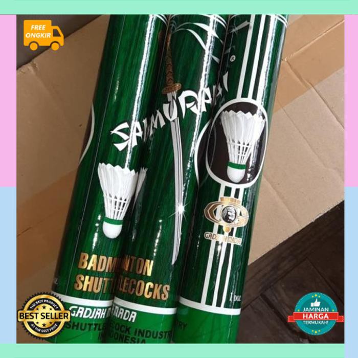 COD SHUTTLECOCK BADMINTON SAMURAI HIJAU ORIGINAL KOK BULUTANGKIS COCK ASLI GRATIS ONGKIR
