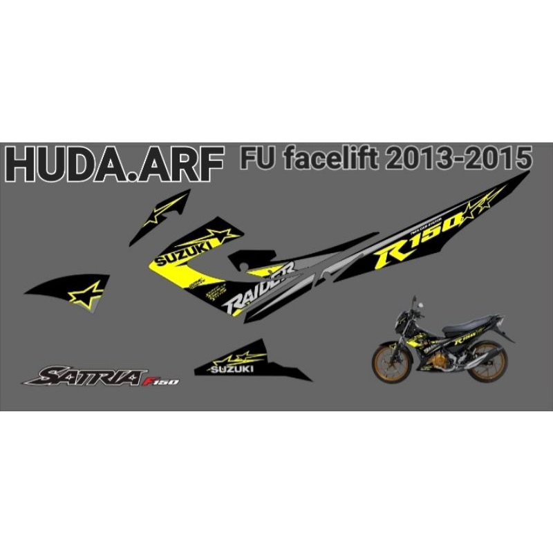 STRIPING SATRIA FU FACELIFT FU FL 2013-2015 LIS STICKER DECAL VARIASI SATRIA F FL FU 150 FACELIFT SA