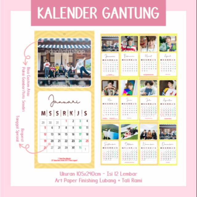 

KALENDER GANTUNG 2023 | KALENDER CUSTOM MURAH KPOP NON KPOP