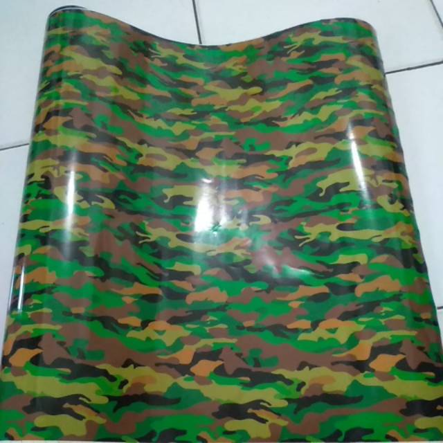 Stiker Skotlet motif ARMY (tentara) warna hitam, coklat, hijau,Oren,,kuning Glossy,,lebar atau tingg