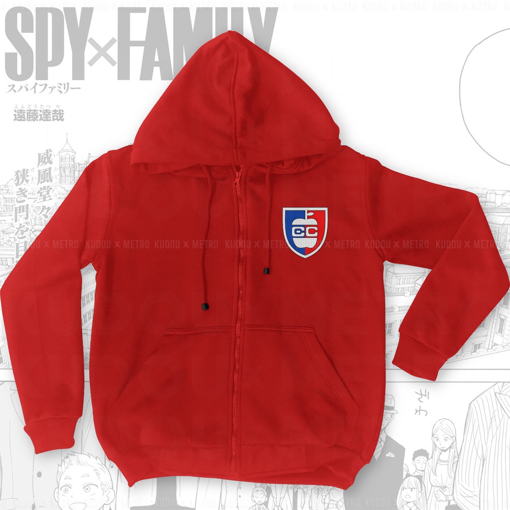 Jaket Spy x Family Eden Academy Red Anime Manga Weaboo Jacket