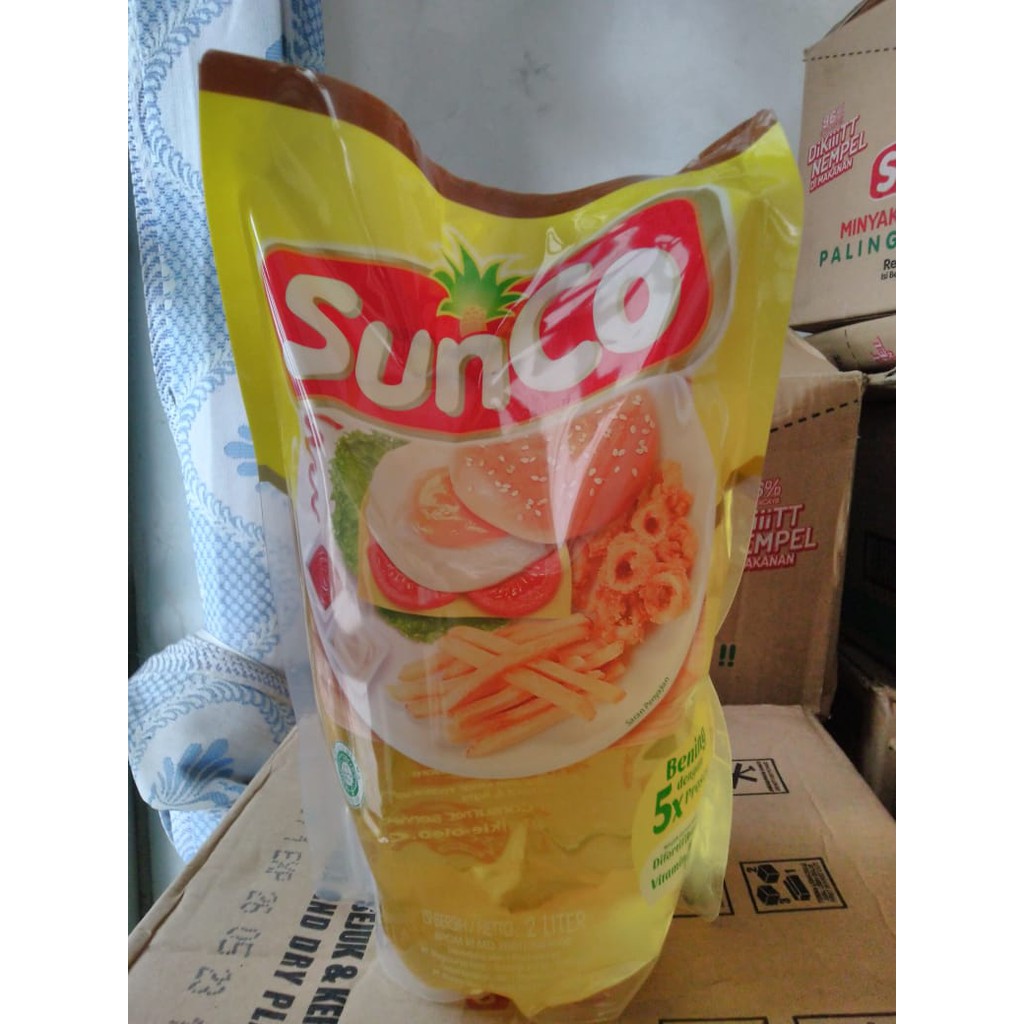 

Minyak goreng sunco refill 2 liter