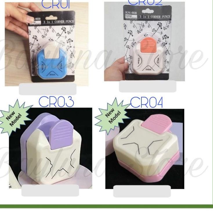 

[KODE 0JCNU] Round Corner 3 in 1 R4 R7 R10 Pemotong Kertas Sudut Corner Rounder Puncher Fancy Corner Punch