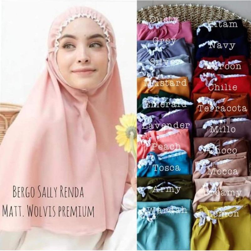 HIJAB BERGO MARYAM KERUT RENDA